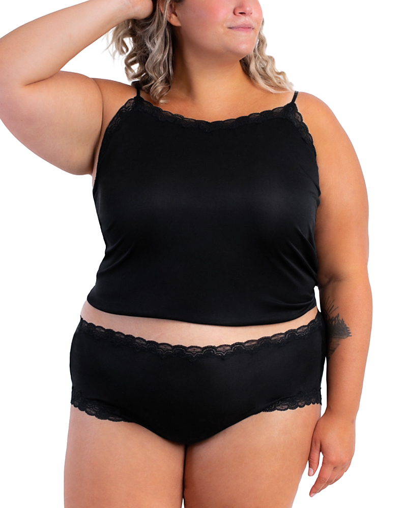 Shop Uwila Warrior Lace Trim Silk Camisole In Black