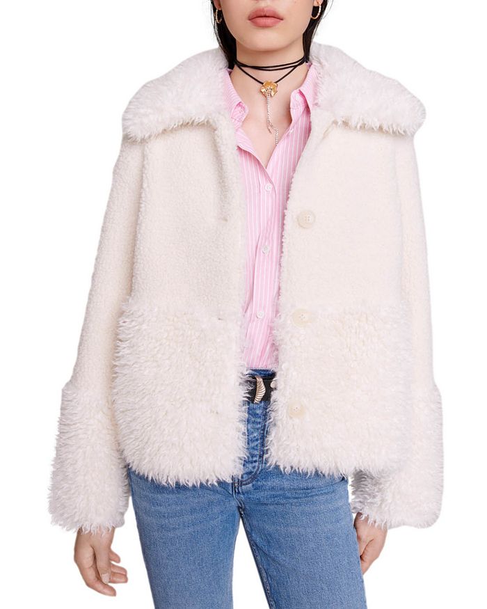 Maje Gipette Faux Fur Coat | Bloomingdale's