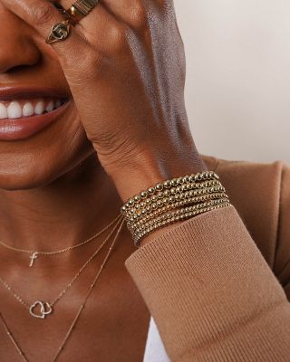 14K Yellow Gold Bead Bracelet