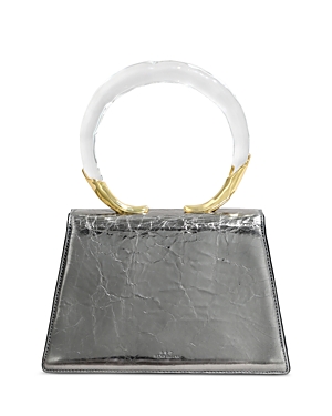 Alexis Bittar Lucite Quad Metallic Leather Small Handbag