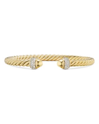David Yurman - Cable Bracelet in 18K Yellow Gold with Diamonds