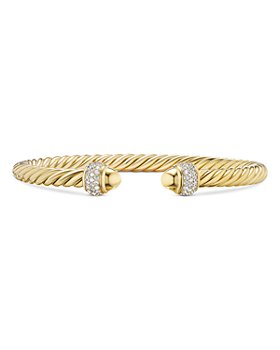 David Yurman - Cable Bracelet in 18K Yellow Gold with Diamonds
