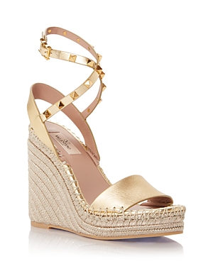 Shop Valentino Women's Ankle Strap High Heel Sandals In Gold