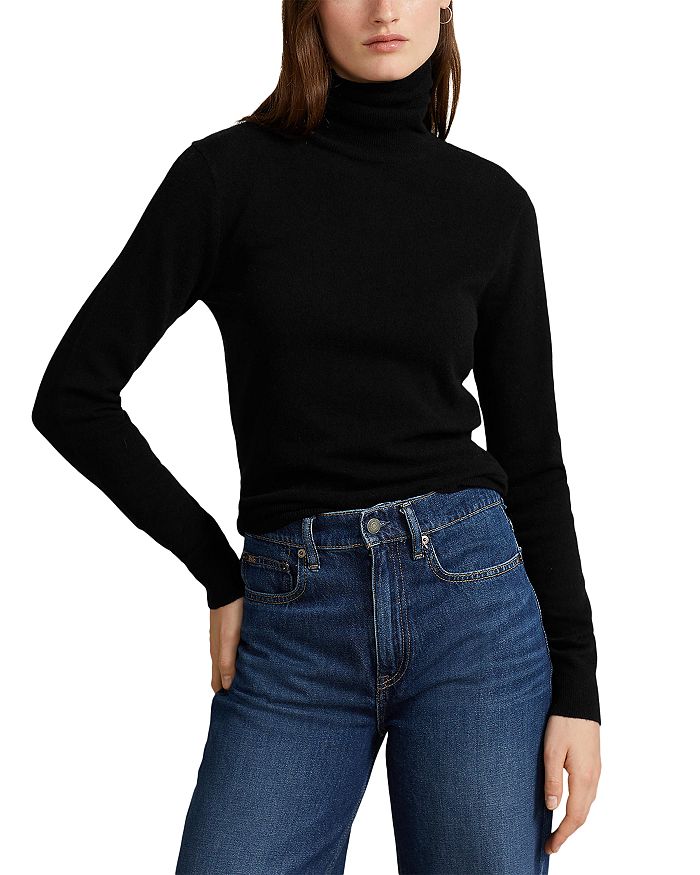 Ralph Lauren Women's Slim Fit Cashmere Turtleneck - Size XL in Cream