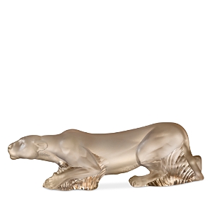 Lalique Timbavati Lion, Gold Luster