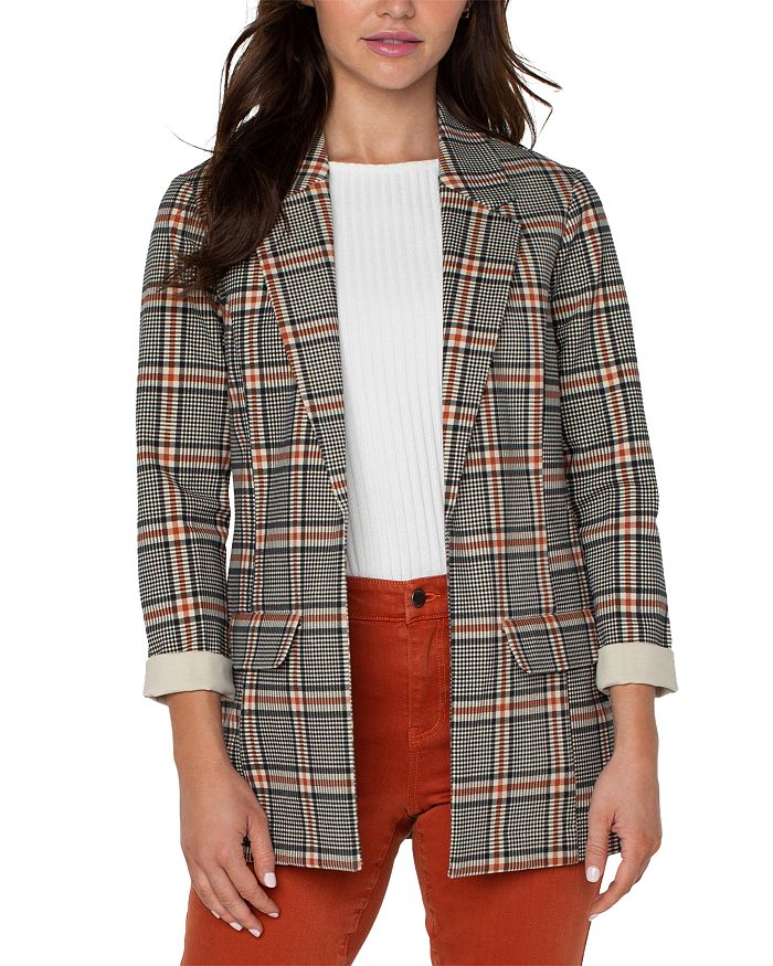 Liverpool Los Angeles Boyfriend Plaid Blazer Bloomingdale's