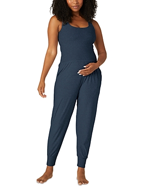 Beyond Yoga Space Dyed Maternity Jumpsuit In Nocturnal Navy