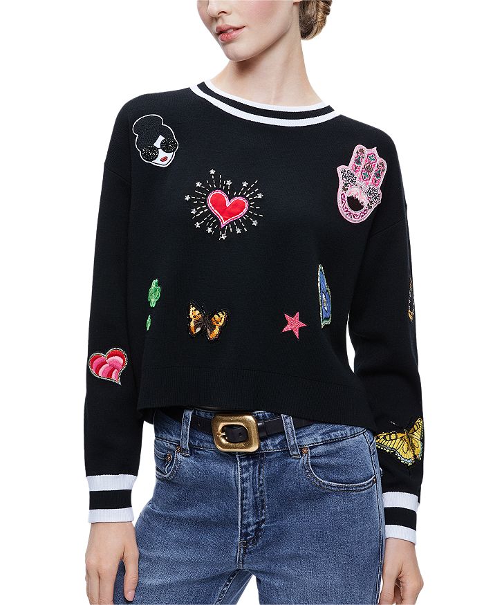 Alice and Olivia Wool Blend Gleeson Sweater | Bloomingdale's