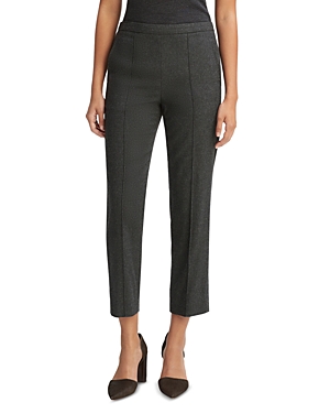 Vince Brushed Wool Mid-rise Straight-leg Pull-on Pants In Charcoal