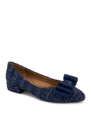 Shop Gentle Souls By Kenneth Cole Women's Atlas Tweed Pointed Toe Flats In Navy