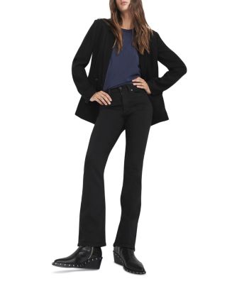 Peyton High Rise Bootcut Jeans in Black