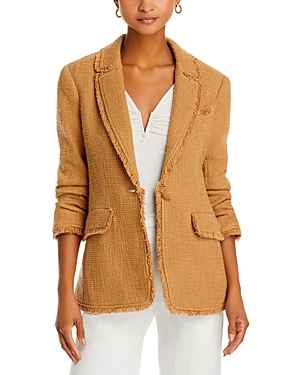 Shop Cinq À Sept Khloe Boucle Blazer In Sahara