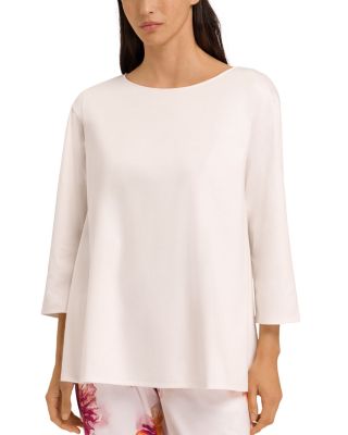Hanro Eleni Three Quarter Sleeve Sleep Shirt | Bloomingdale's