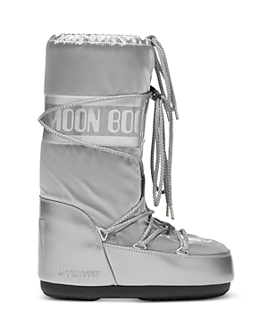 Shop Moon Boot Women's Icon Glance Cold Weather Boots In Silver