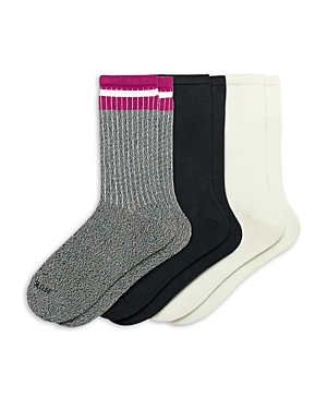 Hue Women's 3 Pack Super Soft Crew Socks In Retro Rib