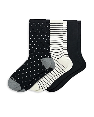 Hue Super Soft Crew Socks, Set Of 3 In Dots