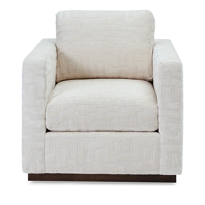 Massoud Mansfield Swivel Chair In Grecian Pearl