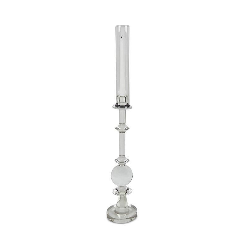 Tizo Medium Crystal Ball & Shade Candleholder In Clear
