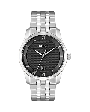 Shop Hugo Boss Principle Watch, 41mm In Black/silver