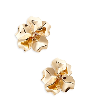 Shashi Ruellia Floral Drop Earrings In Gold