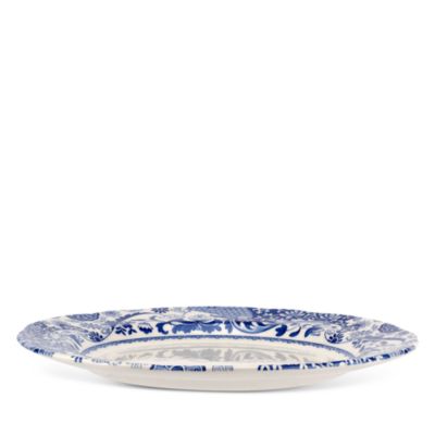 Blue Italian Brocato Dinner Plate, Set of 4