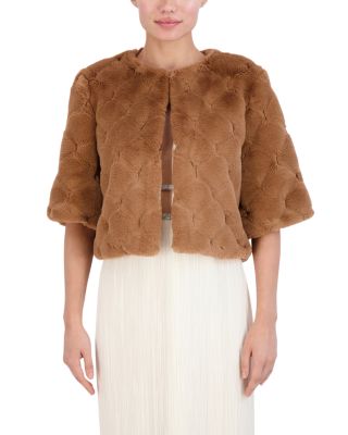 BCBGMAXAZRIA - Faux Fur Shrug Jacket