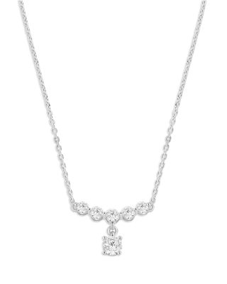 Bloomingdale's Fine Collection Diamond Dangle Bar Necklace in 14K White Gold, 0.50 ct. t. w.