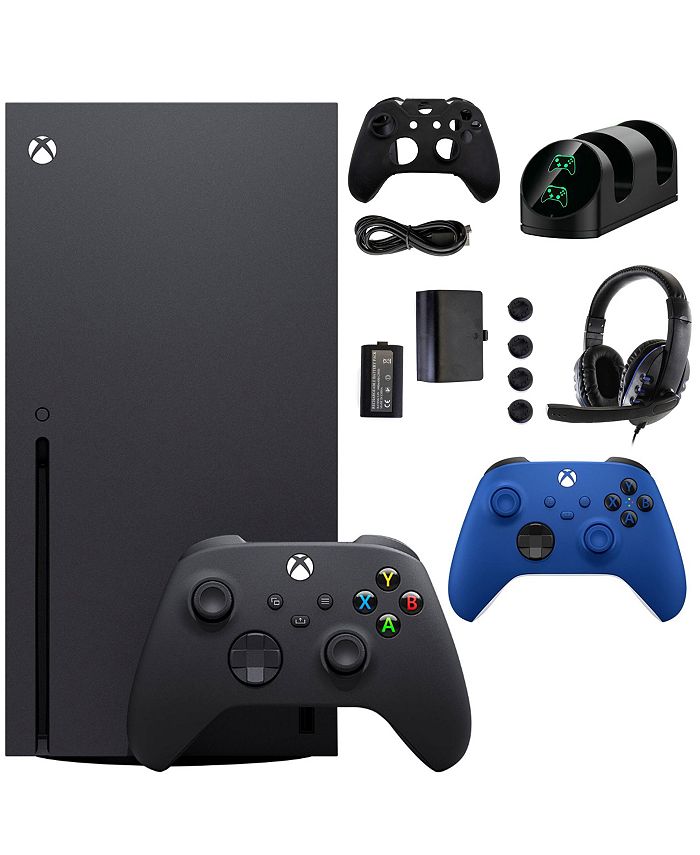 Xbox Series X 1TB Console with Extra Blue Controller and Accessories Kit