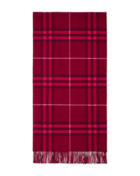 Burberry - Check Cashmere Fringe Scarf