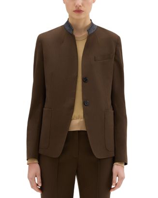 ジャケット・アウター WOOL GABARDINE SOUTEIN COLLAR COAT 3 13164364_fpx.tif?$filterlrg$&