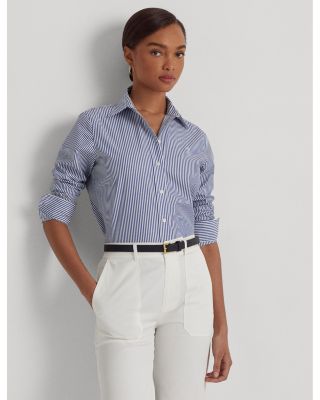 Striped Button Front Top