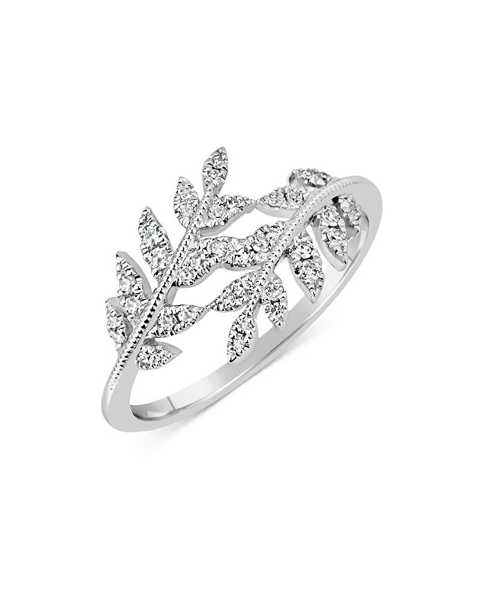 Meira T 14K White Gold Diamond Vine Ring Bloomingdale's