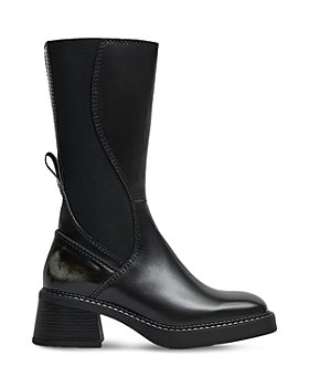 Alfani ALFANI Womens Black Puffer Lug Sole Padded Belcalise Almond Toe  Block Heel Zip-Up Boots Shoes 12 M