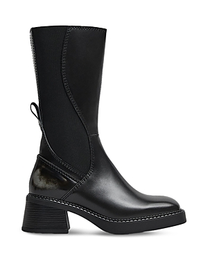 Shop Miista Women's Flabia Mid Calf Block Heel Boots In Black