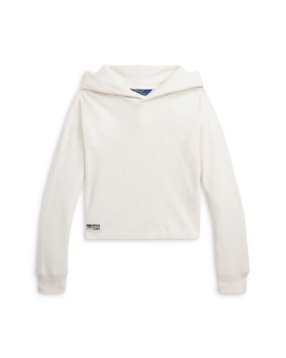 Ralph Lauren - Girls' Waffle Knit Boxy Hoodie - Little Kid