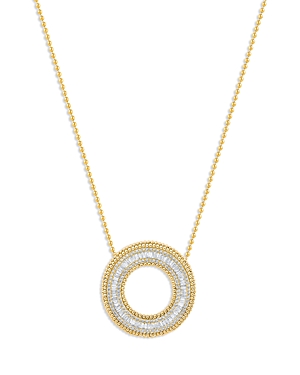 Diamond Circle Pendant Necklace in 18K Yellow Gold, 1.05 ct. t.w., 18