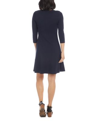 Petites Scoop Neck A Line Dress