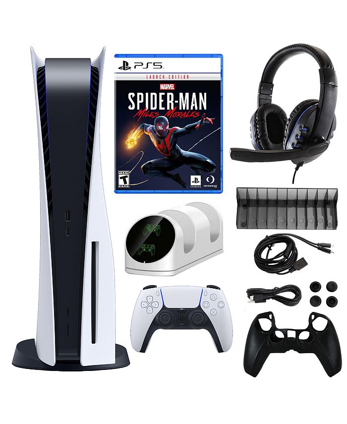 Playstation PS5 SpiderMan 2 Console with Dualsense Controller, Dual  Charging Dock and Silicone Sleeve