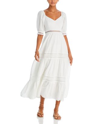 nova midi dress Alix Nova Eyelet Midi Dress White / XS by Sugarlips