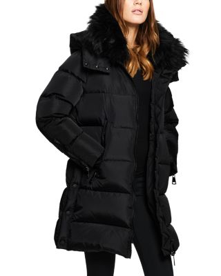 SAM. Addison Shearling Trim Puffer Coat | Bloomingdale's Women