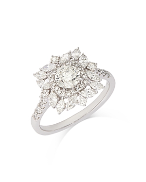 Bloomingdale's Diamond Round & Marquis Halo Statement Ring in 14K White Gold, 1.50 ct. t.w.