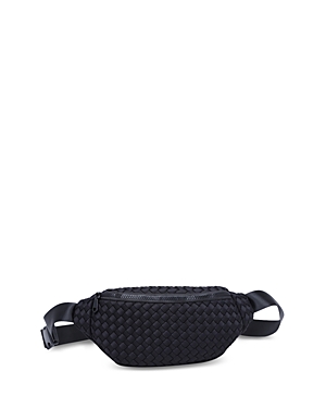 Sol & Selene Aim High Medium Woven Neoprene Belt Bag In Black