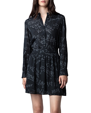 ZADIG & VOLTAIRE REFLA CREPE MANIFEST DRESS