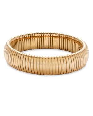 8 Other Reasons Wide Snake Chain Stretch Bracelet In 18k Gold Plated