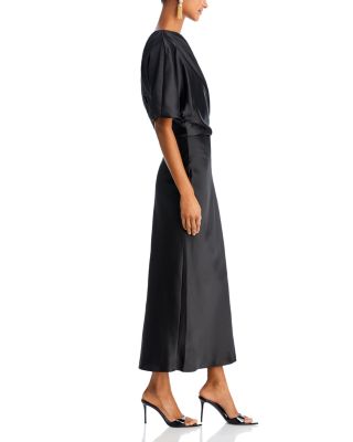 Draped Pencil Midi Dress