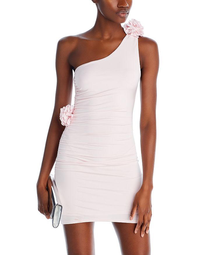 FORE Rosette One Shoulder Mini Dress | Bloomingdale's