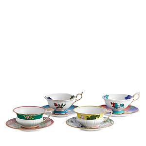 Wedgwood Wonderlust Teacup And Saucer Service For 4 In Multi