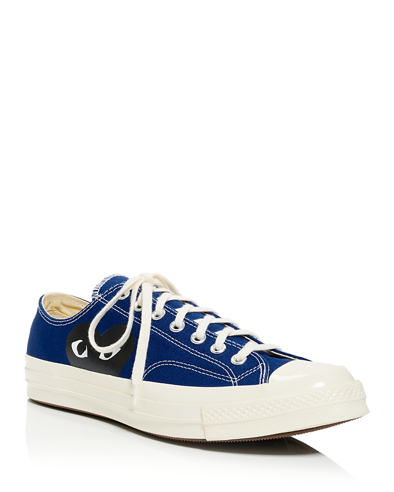 Comme Des Garçons Play Chuck Taylor Logo Low-top Canvas Sneakers In Blue