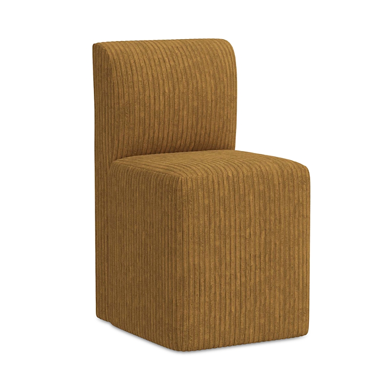 Sparrow & Wren 'finn Dining Chair With Casters In Corded Velvet Amber