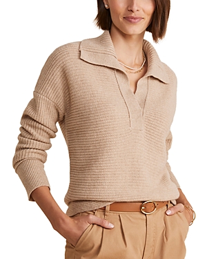 Cashmere Ribbed Polo Sweater